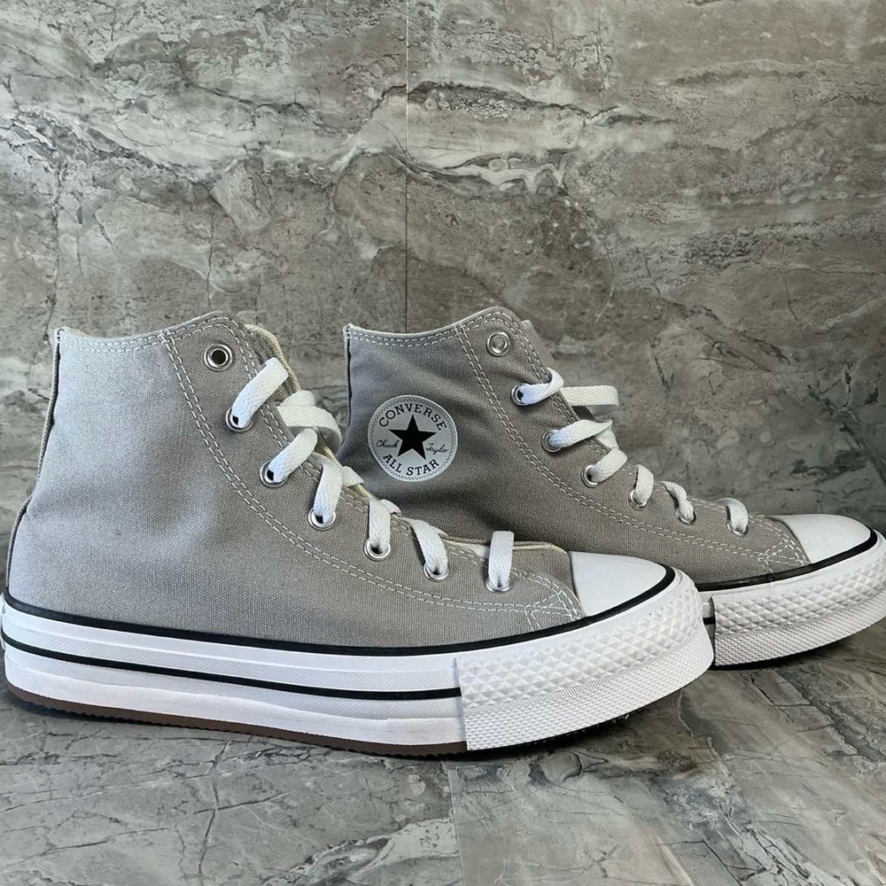 Converse Chuck Taylor All Star Hi trainers in grey - Picture 4 of 5